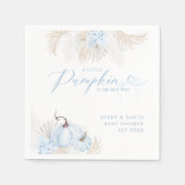 ブルーパンプキンボウボホフローラボーイベビーシャワー スタンダードカクテルナプキン (正面)