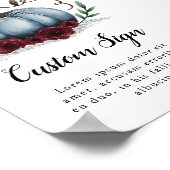 ブルーパンプキンボーイベビーシャワーサイン ポスター (角)