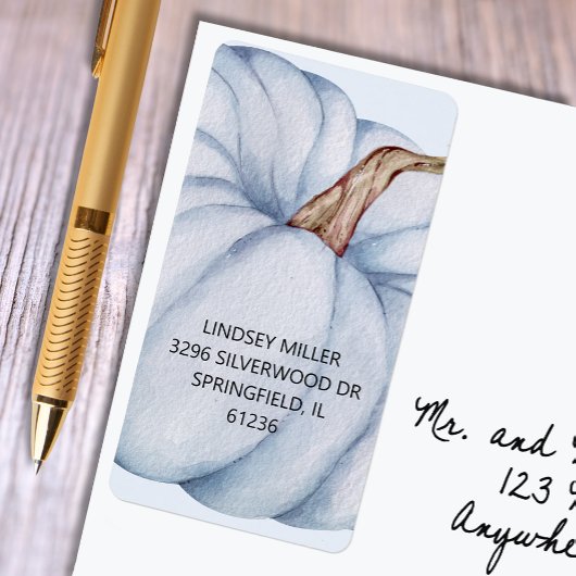 ブルーパンプキンボーイベビーシャワー差出人住所 ラベル