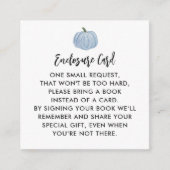 ブルーパンプキンボーイベビーシャワー エンクロージャーカード (正面)