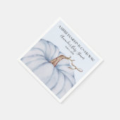 ブルーパンプキンボーイベビーシャワー スタンダードカクテルナプキン (角)