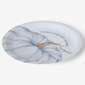 ブルーパンプキンボーイベビーシャワー ペーパープレート (アングル)