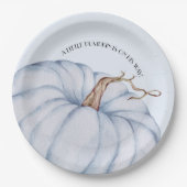 ブルーパンプキンボーイベビーシャワー ペーパープレート (正面)