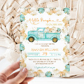 ブルーパンプキンボーイベビーシャワー 招待状