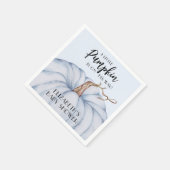 ブルーパンプキンボーイ秋ベビーシャワー スタンダードカクテルナプキン (角)