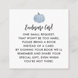 ブルーパンプキン男の子ベビーシャワー エンクロージャーカード