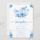 ブルーパンプキン秋ベビーシャワー 招待状 (正面)