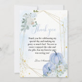 ブルーパンプキン秋ボーイベビーシャワーサンキューカード 招待状 (正面)