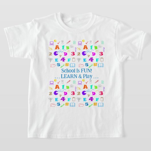 ブルーパーソナライズされたおもしろいキッズスクーカラフルルアイテム Tシャツ (レイダウン)