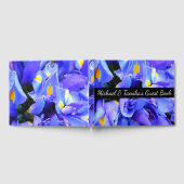 ブルーパーソナライズされたアイリス結婚ズ ゲストブック (全面)