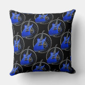 ブルーパーソナライズされたエレキギター クッション (裏面)