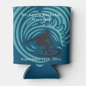 ブルーパーソナライズされたクーラーボックス学士サーフウィークエンド 缶クーラー (正面)