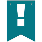 ブルーパーソナライズされたコーラルグリーンハッピーバースデー バンティングフラッグ (第1の旗)