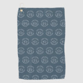 ブルーパーソナライズされたゴルフクラブモノグラムギフト ゴルフタオル (正面)