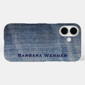 ブルーパーソナライズされたジーンズ Case-Mate iPhoneケース (裏面 (横))