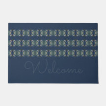 ブルーパーソナライズされたスのドアマット