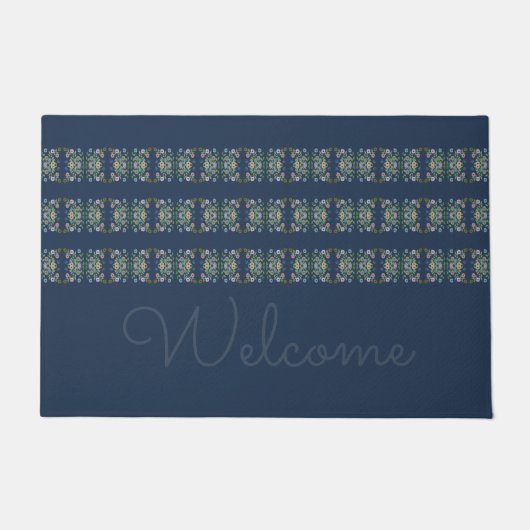 ブルーパーソナライズされたスのドアマット ドアマット (正面)