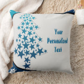 ブルーパーソナライズされたスノーフレーク装飾用クッション クッション (ブランケット)