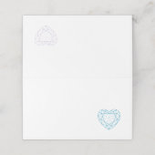 ブルーパーソナライズされたトパーズハートプレイスゲスト プレイスカード (外部開封)