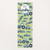 ブルーパーソナライズされたトラクタートラック農作物 ヨガマット (正面)