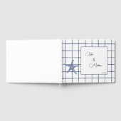 ブルーパーソナライズされたトロピカルウォーターカラーゲストブック ゲストブック (全面)