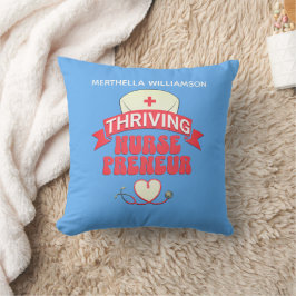 ブルーパーソナライズされたナーセプレナーナース起業家 クッション