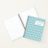 ブルーパーソナライズされたハヌカー(ユダヤ教)メノラースケッチブック ノートブック (内部)