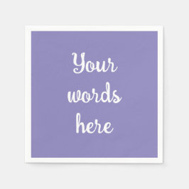 ブルーパーソナライズされたバイオレット紙ナプキンス スタンダードカクテルナプキン