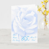 ブルーパーソナライズされたバラ65結婚周年 カード (黄色い花)