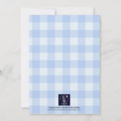 ブルーパーソナライズされたバレリナダンスパーティー誕生日 招待状 (裏面)