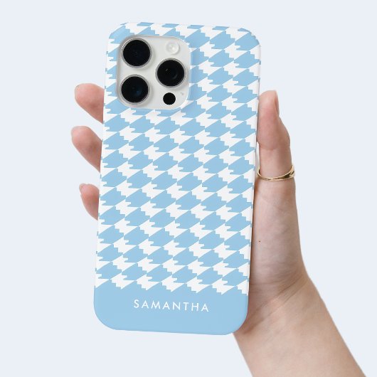 ブルーパーソナライズされたパタ千鳥格子のーンシック Case-Mate iPhoneケース