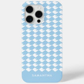 ブルーパーソナライズされたパタ千鳥格子のーンシック Case-Mate iPhoneケース (裏面)