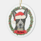 ブルーパーソナライズされたヒーラー セラミックオーナメント (左)