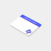 ブルーパーソナライズされたビーチサンダルサマービーチ ポストイット (アングル)