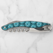 ブルーパーソナライズされたフローラコルクねじ ソムリエナイフ (裏面)