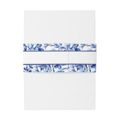 ブルーパーソナライズされたフローラトワール結婚式招待状 招待状ベリーバンド (裏面例)