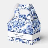 ブルーパーソナライズされたフローラトワ結婚ーズ フェイバーボックス (裏面サイド)