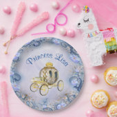 ブルーパーソナライズされたフローラプリンセス魅惑 ペーパープレート (パーティー)
