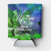 ブルーパーソナライズされたフローラマザー 缶クーラー (正面)