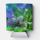 ブルーパーソナライズされたフローラマザー 缶クーラー (裏面)