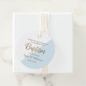 ブルーパーソナライズされたベビーバプテ感謝していィス フェイバータグ (インサイチュ)