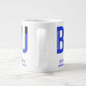 ブルーパーソナライズされたベルトランクBJJ柔術20oz ジャンボコーヒーマグカップ (裏面)