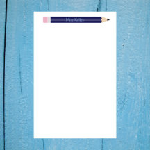 ブルーパーソナライズされたペンシル先生カスタム