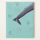 ブルーパーソナライズされたホエールシーアルガイラストレーション プランナー手帳 (裏面)