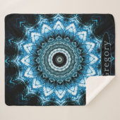 ブルーパーソナライズされたホスタマンダラ シェルパブランケット (正面(横))