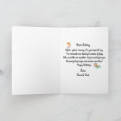 ブルーパーソナライズされたマーメイドハッピーバースデーカード カード (内部)