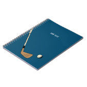 ブルーパーソナライズされたモダンヴィンテージ ノートブック (左側)