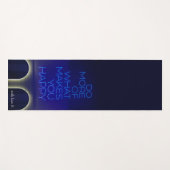 ブルーパーソナライズされたヨガマット – 名前をカスタムする/イニシャル ヨガマット (正面(横))