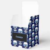 ブルーパーソナライズされたレッズロックスカル フェイバーボックス (オープン)