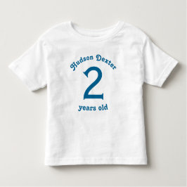 ブルーパーソナライズされたレトロ2歳 トドラーTシャツ